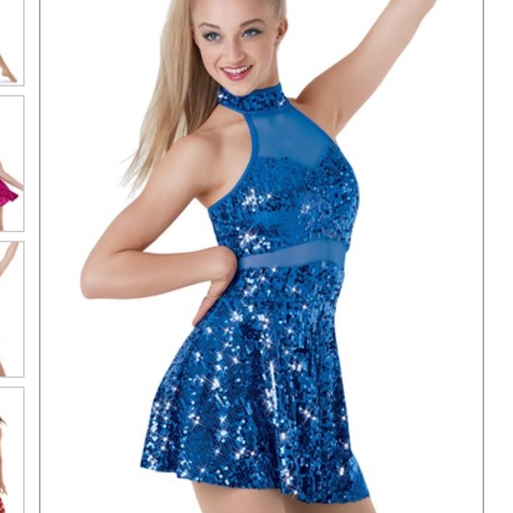 WEISSMAN COSTUME Blue Sequined  Dress